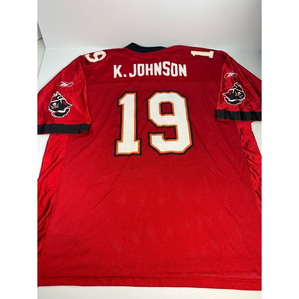 Reebok Jersey Tampa Bay Buccaneers Keyshawn Johnson Size 2XL Red #19 - Picture 2 of 11